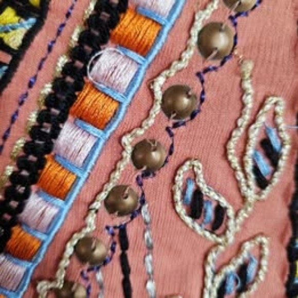 Anthropologie Akemi + Kin Embroidered Beaded Sweatshirt - Picture 5 of 6